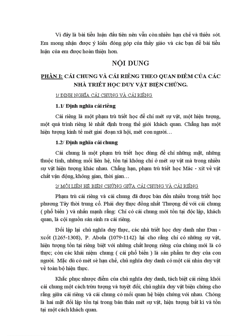 image for page Quan hệ giữa cái chung và cái riêng và vận dụng vào xây dựng nền kinh tế thị trường ở nước ta