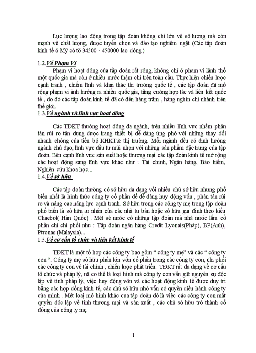 image for page Mô hinh tập đoàn kinh tế ở Việt nam Thực trạng và phương hướng phát triển 1