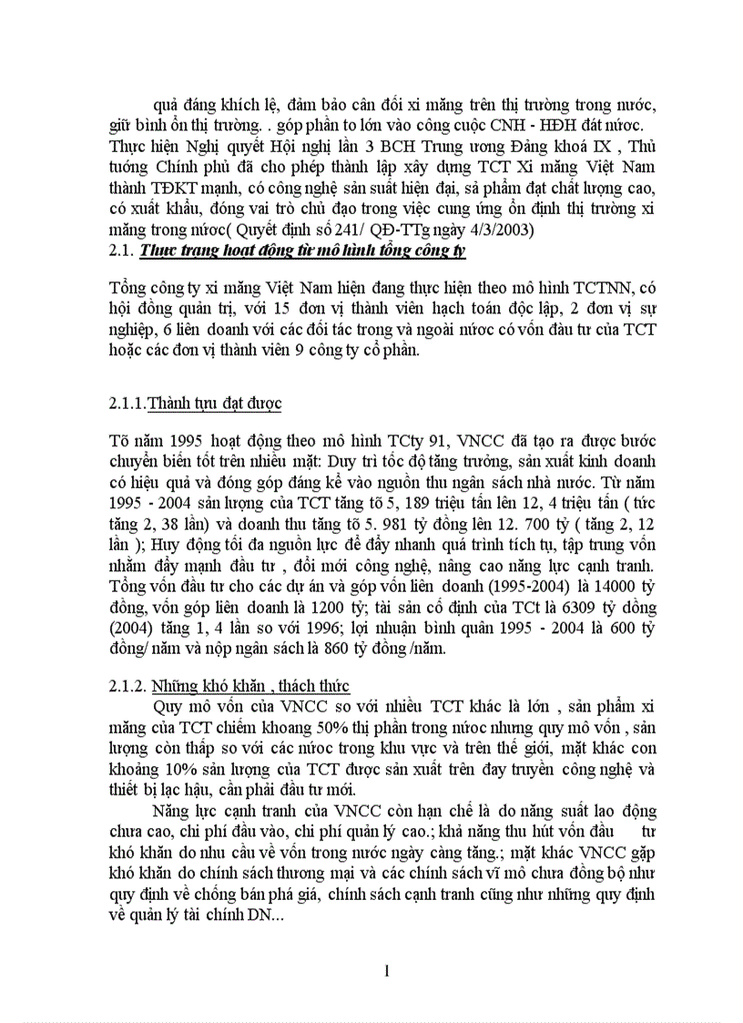 image for page Mô hinh tập đoàn kinh tế ở Việt nam Thực trạng và phương hướng phát triển 1