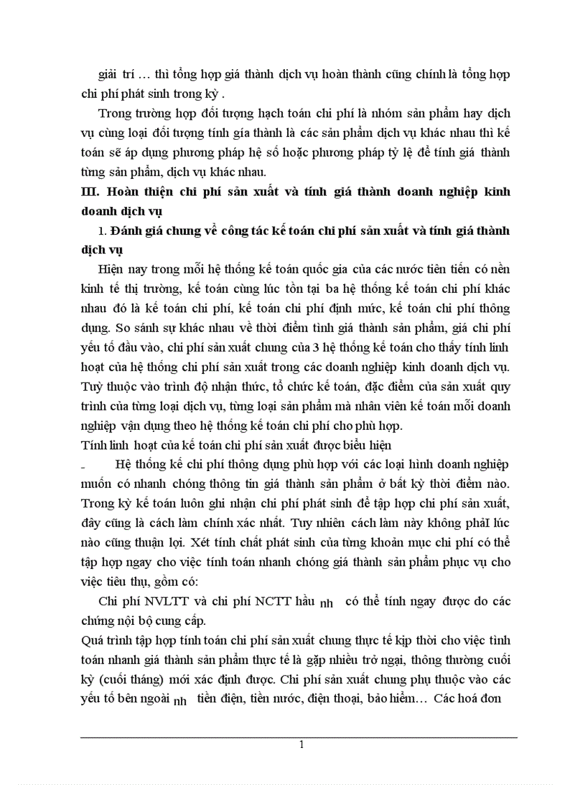 image for page Bàn về kế toán chi phí sản xuất và tính giá thành trong doanh nghiệp kinh doanh dịch vụ 1