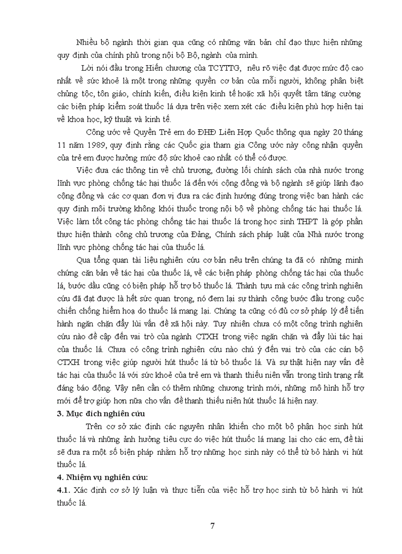 image for page Công tác xã hội với vấn đề hút thuốc lá ở học sinh THPT tại thị trấn Cổ Phúc Huyện Trấn Yên Tỉnh Yên Bái hiện nay