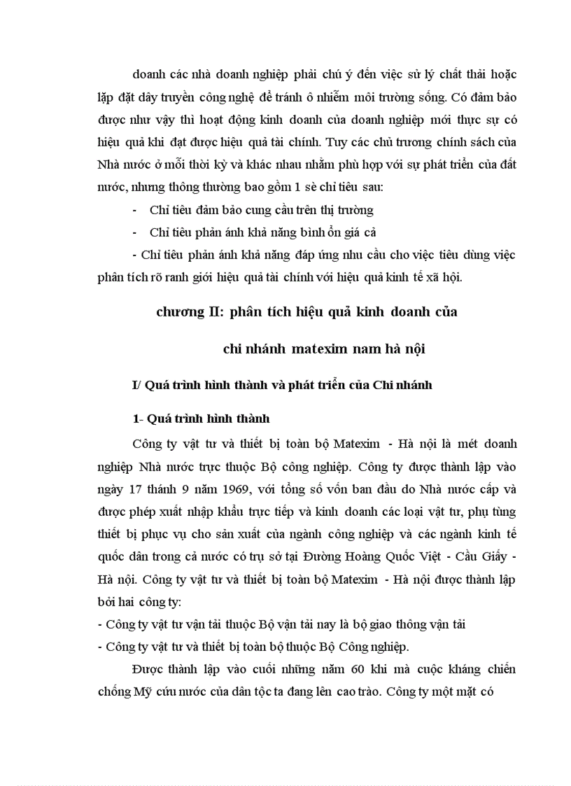 image for page Hoạt động sản xuất kinh doanh của Công ty vật tư thiết bị toàn bộ Matexim Hà Nội 1