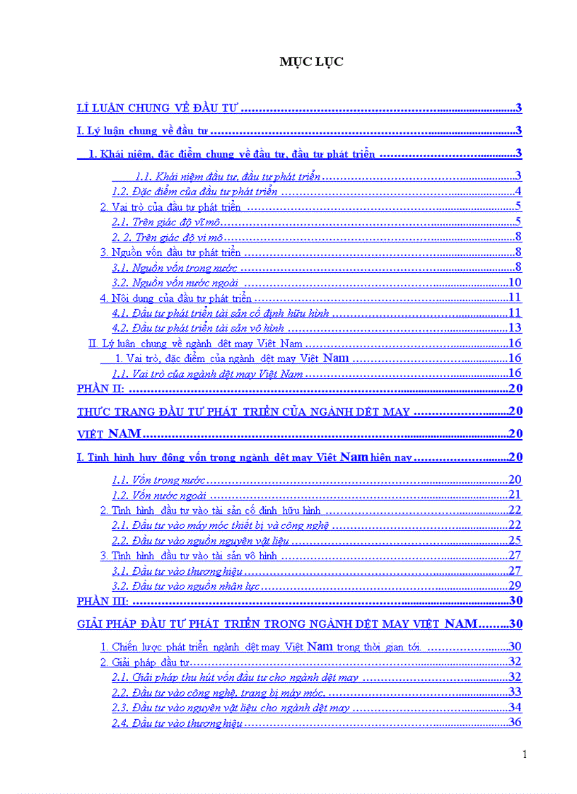 image for page Tình hình đầu tư phát triển trong ngành dệt may Việt Nam 1