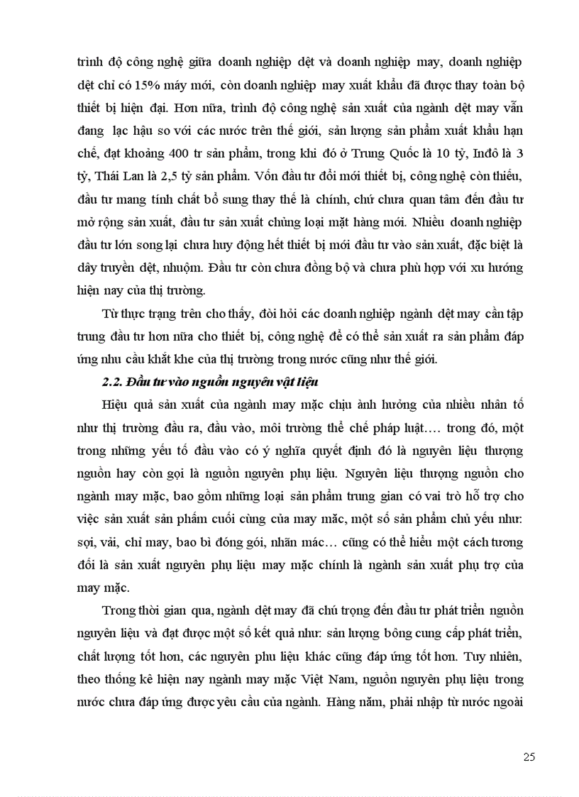 image for page Tình hình đầu tư phát triển trong ngành dệt may Việt Nam 1