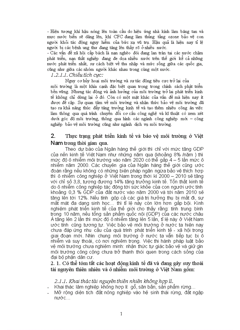 image for page Một số giải pháp để kết hợp phát triển kinh tế và bảo vệ môi trường sinh thái ở nước ta