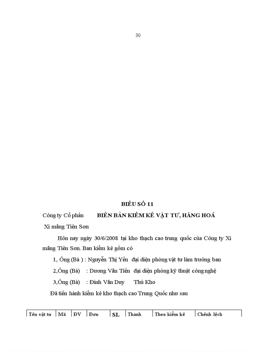 image for page Kế toán nguyên vật liệu tại Công ty Cổ Phần Xi măng Tiên Sơn 1