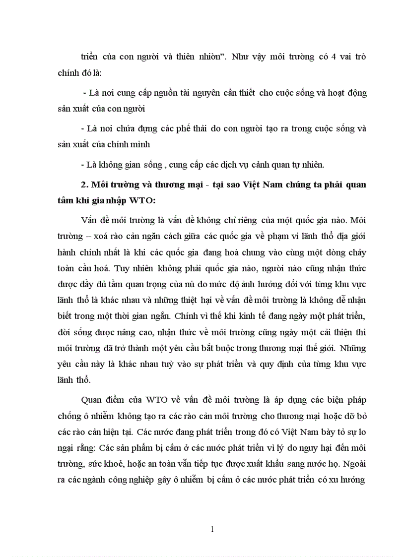 image for page Các vấn đề môi trường trong quá trình gia nhập tổ chức WTO và biện pháp xử lý 1