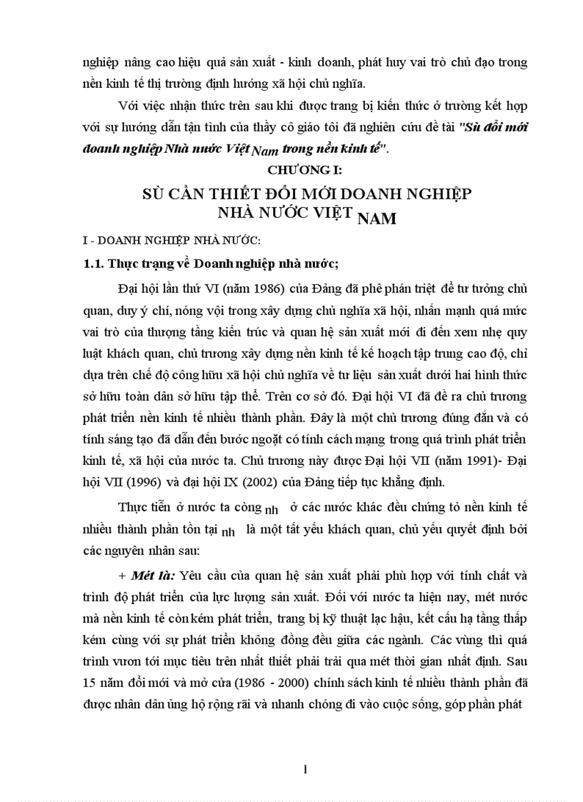 image for page Sự đổi mới doanh nghiệp Nhà nước Việt Nam trong nền kinh tế