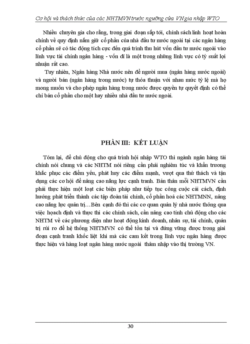 image for page Cơ hội và thách thức của các NHTMVN trước ngưỡng cửa VN gia nhập WTO 1