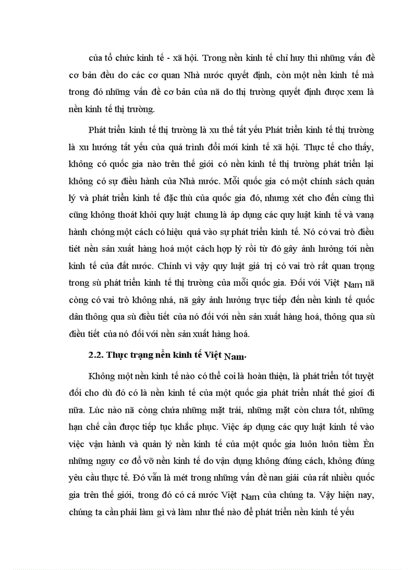 image for page Tác động cơ bản của quy luật giá trị đối với nền kinh tế thị trường Thực trạng nền kinh tế nước ta và các giải pháp nhằm phát triển nền kinh tế thị trường ở Việt Nam 1