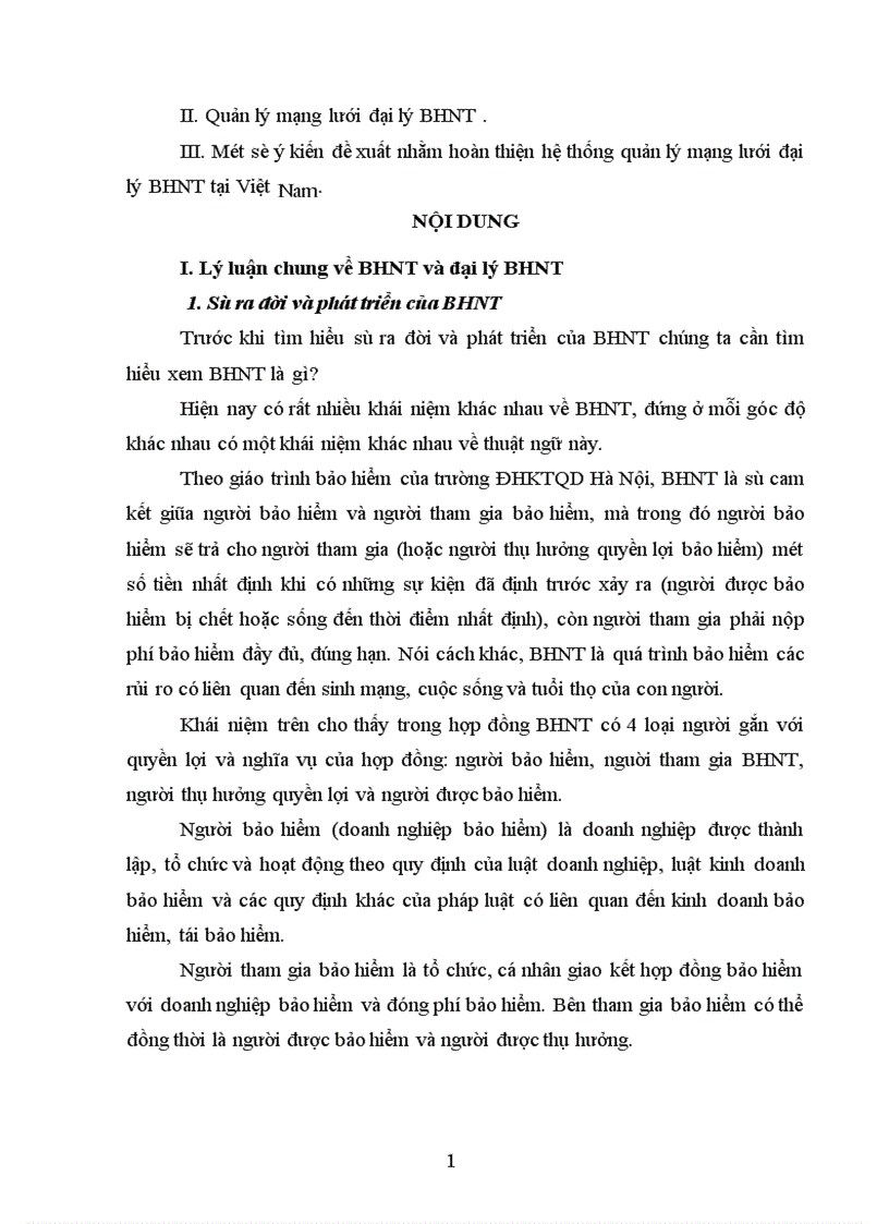 Quản lý mạng lưới đại lý BHNT tại Việt Nam 1