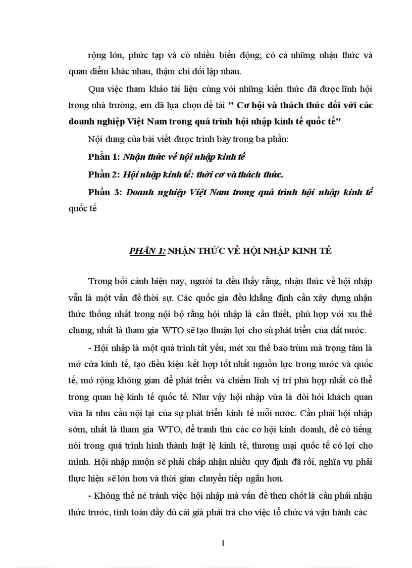 image for page Cơ hội và thách thức đối với các doanh nghiệp Việt Nam trong quá trình hội nhập kinh tế quốc tế 1