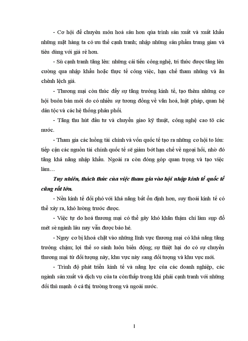 image for page Cơ hội và thách thức đối với các doanh nghiệp Việt Nam trong quá trình hội nhập kinh tế quốc tế 1