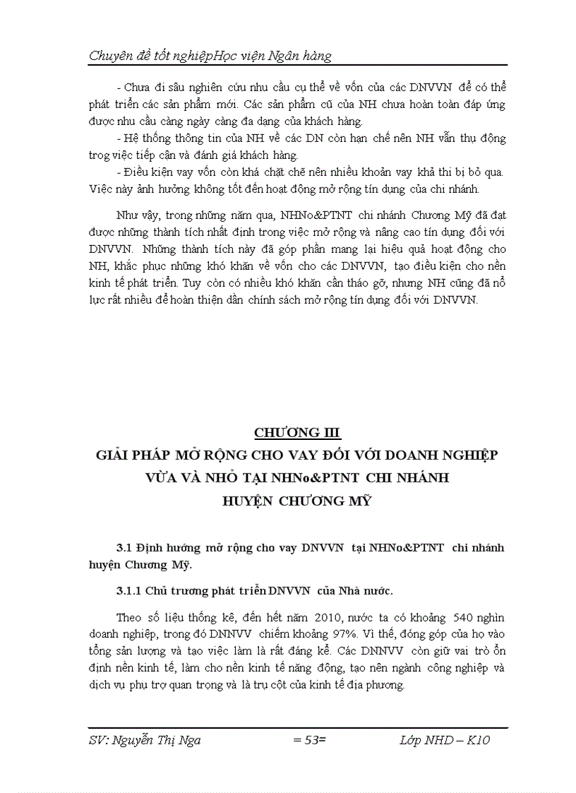 image for page Giải pháp mở rộng tín dụng Ngân hàng đối với Doanh nghiệp vừa và nhỏ tại NHNo PTNT chi nhánh huyện Chương Mỹ 1