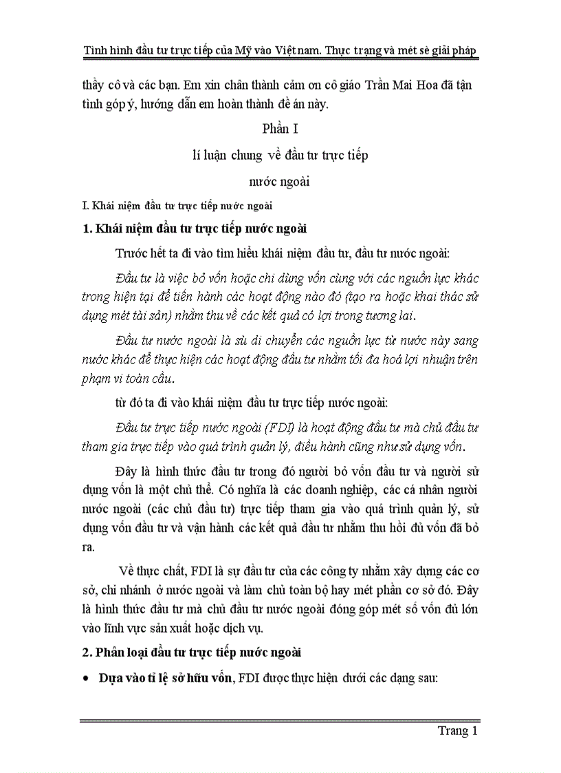 image for page Tình hình đầu tư trực tiếp của Mỹ vào Việt nam Thực trạng và một số giải pháp 1