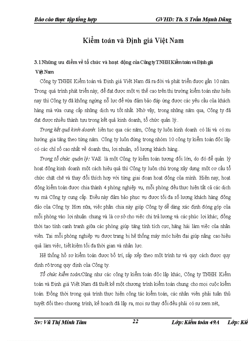 image for page Báo cáo thực tập tại Công ty TNHH Kiểm toán và Định giá Việt Nam