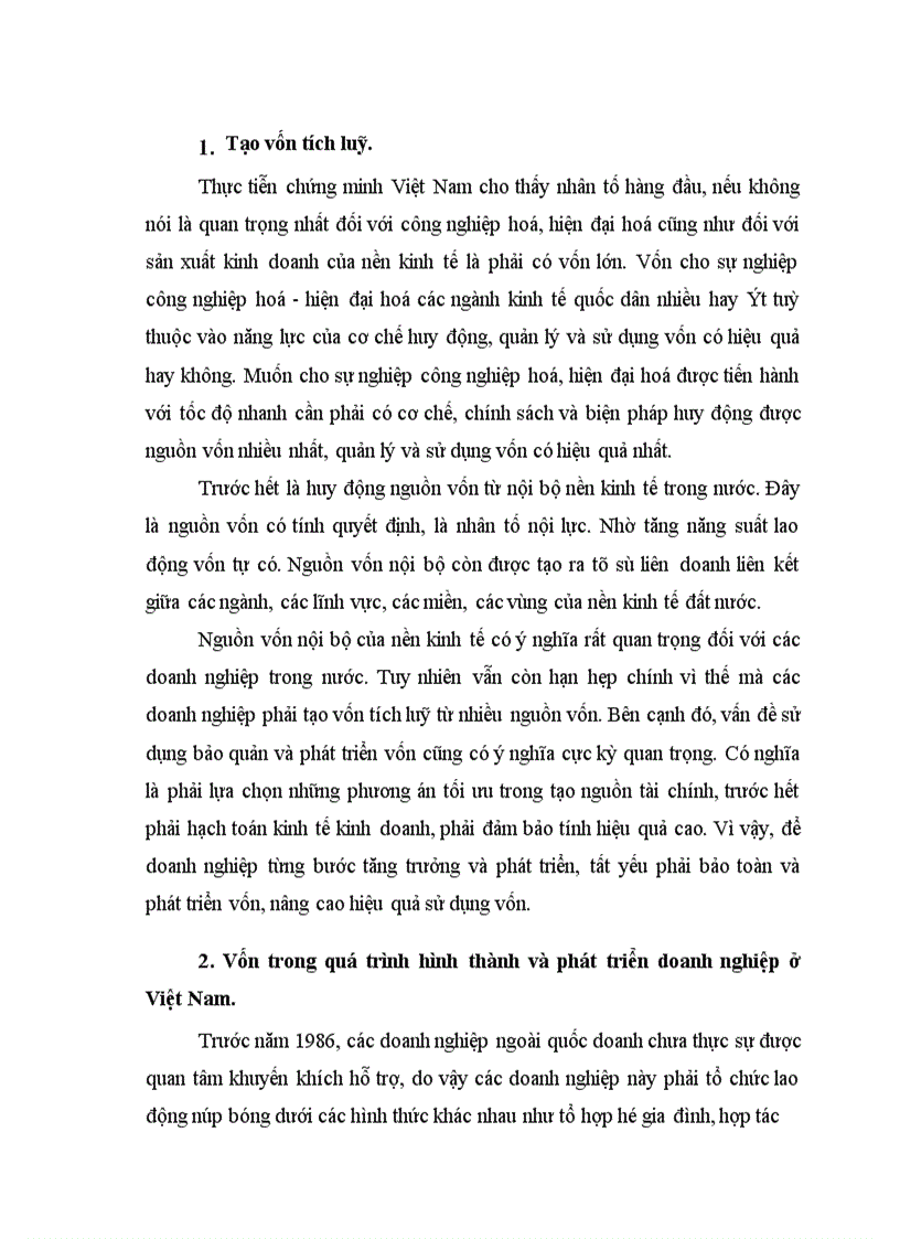 image for page Vốn và vấn đề sử dụng vốn có hiệu quả của các doanh nghiệp khi chuyển sang kinh tế thị trường ở nước ta 1