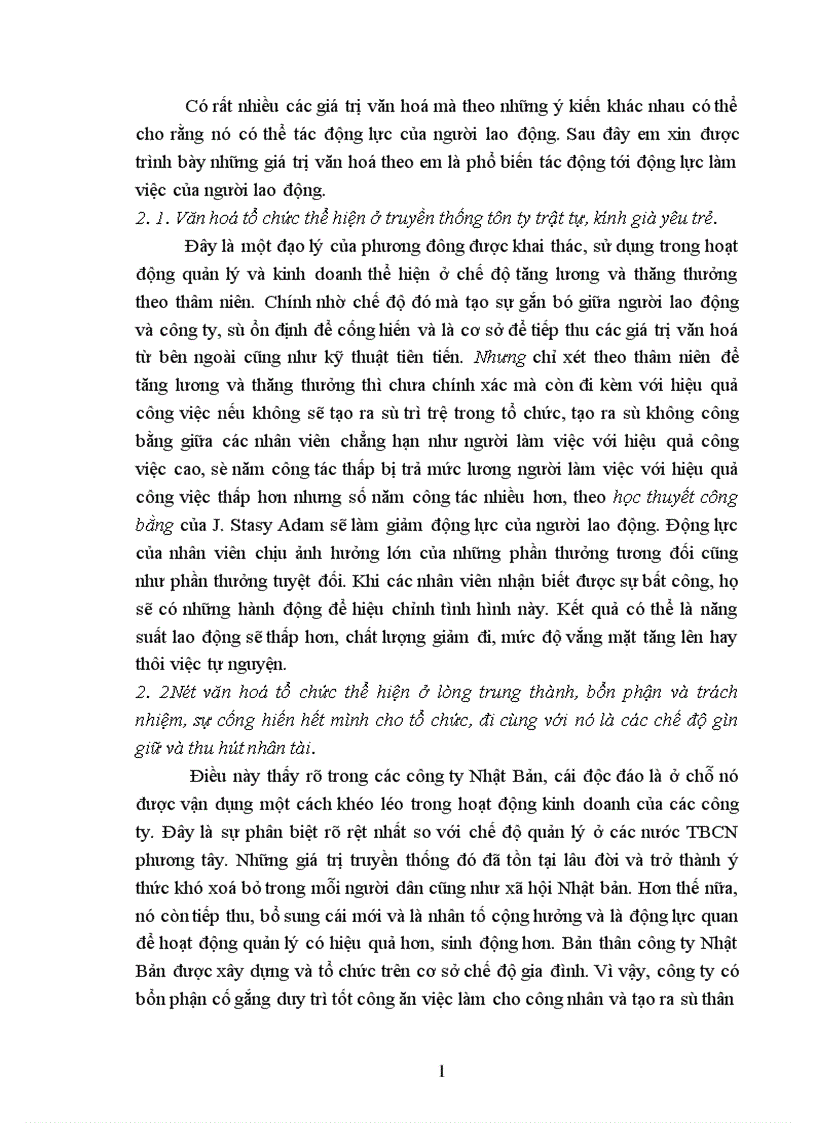 image for page Văn hoá tổ chức và tác động của văn hoá tổ chức tới động lực của người lao động
