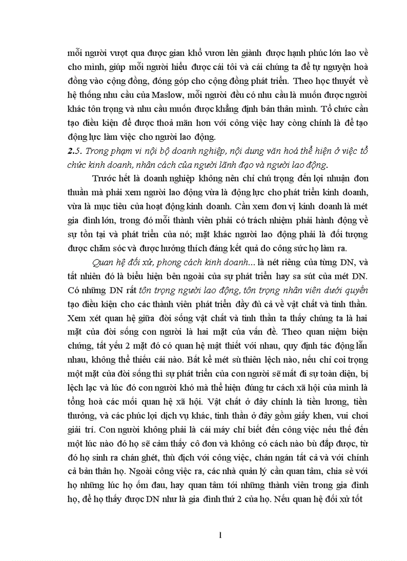 image for page Văn hoá tổ chức và tác động của văn hoá tổ chức tới động lực của người lao động