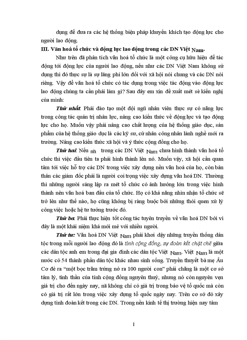 image for page Văn hoá tổ chức và tác động của văn hoá tổ chức tới động lực của người lao động