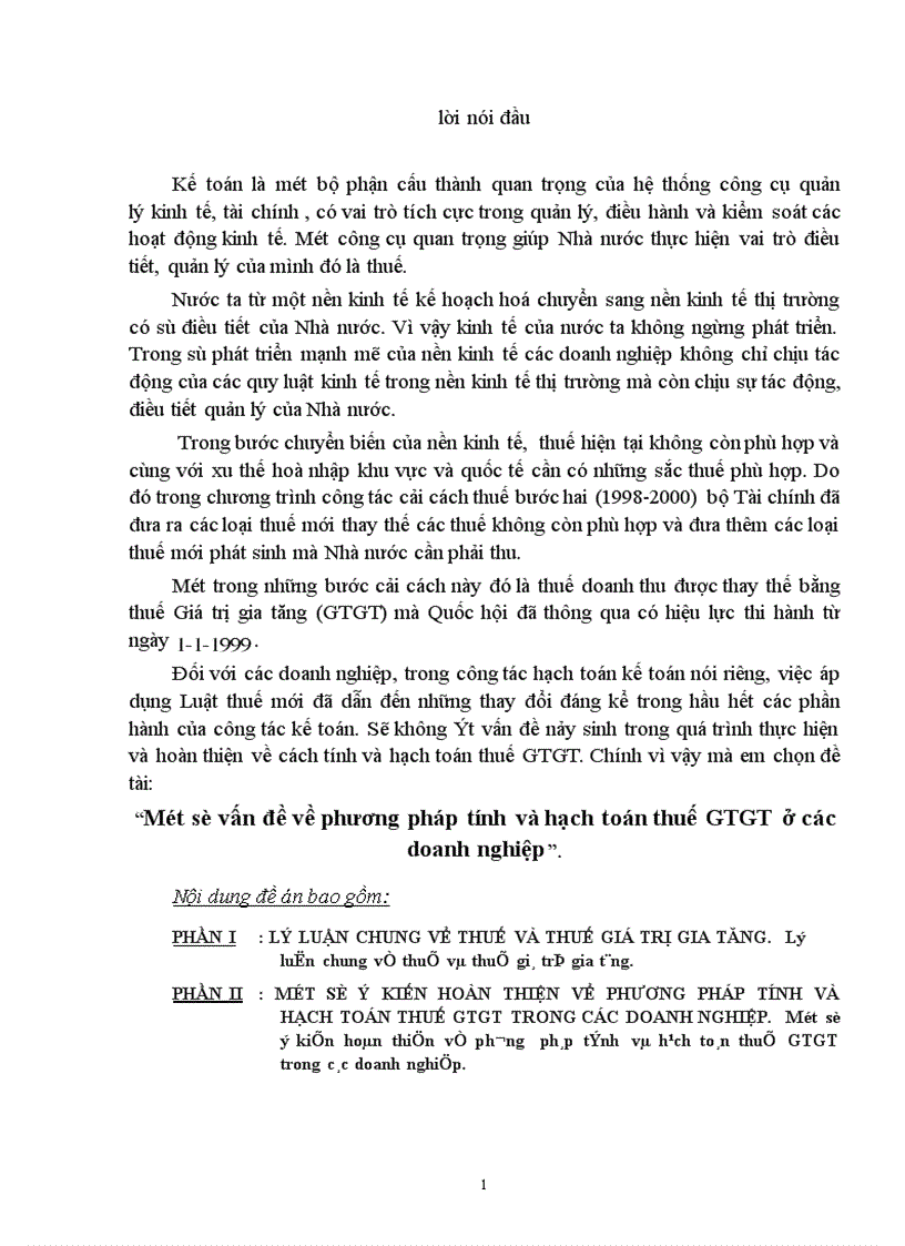 image for page Một số vấn đề về phương pháp tính và hạch toán thuế GTGT ở các doanh nghiệp 1