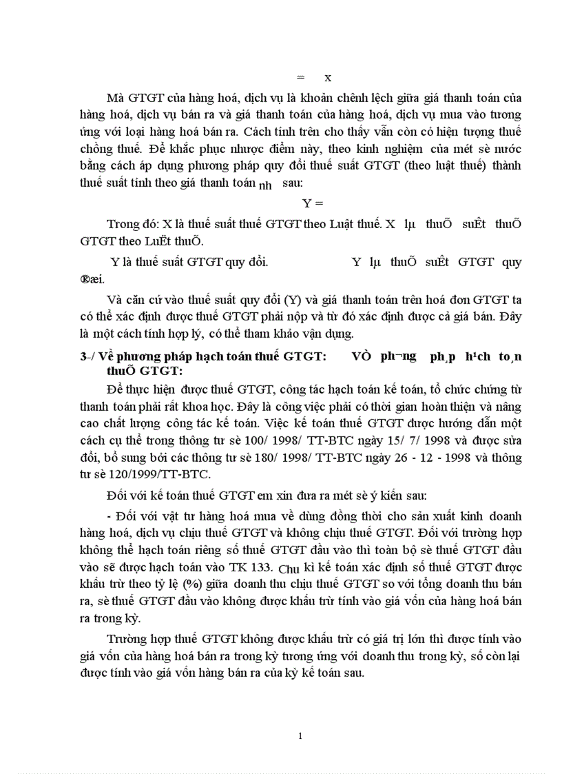 image for page Một số vấn đề về phương pháp tính và hạch toán thuế GTGT ở các doanh nghiệp 1