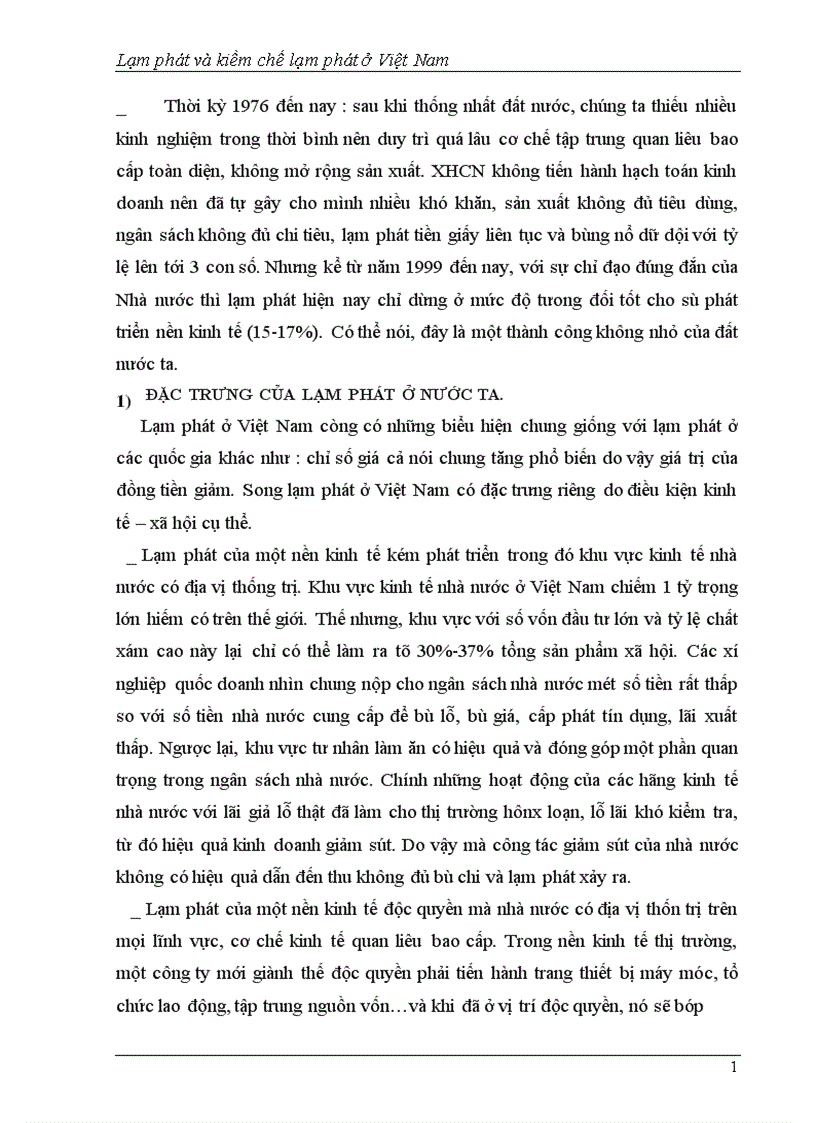 image for page Lạm phát và kiềm chế lạm phát ở Việt Nam 1