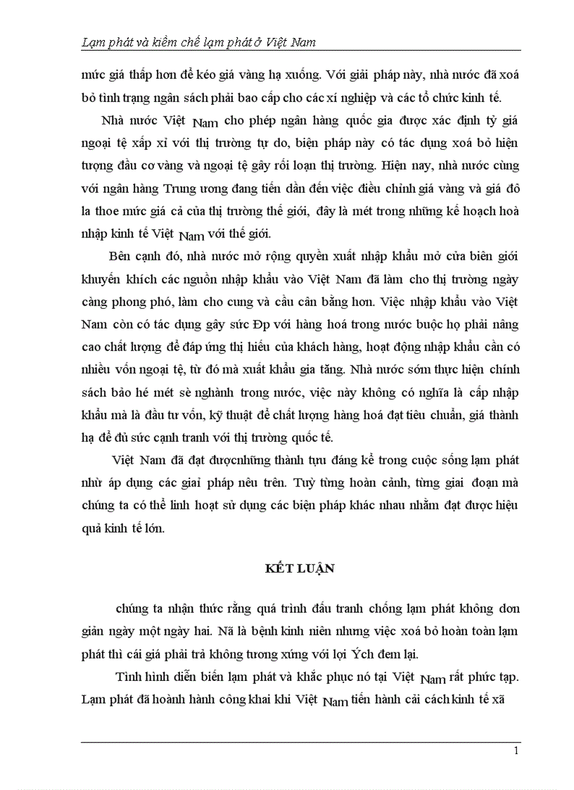 image for page Lạm phát và kiềm chế lạm phát ở Việt Nam 1