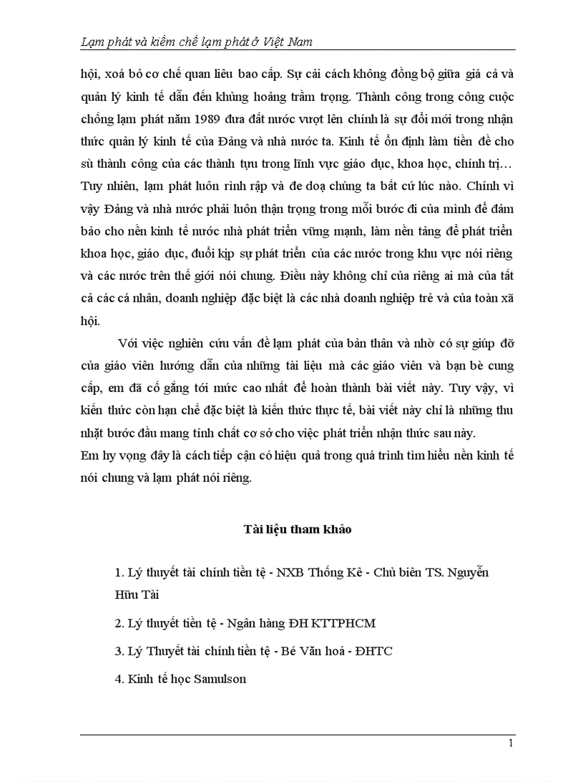 image for page Lạm phát và kiềm chế lạm phát ở Việt Nam 1