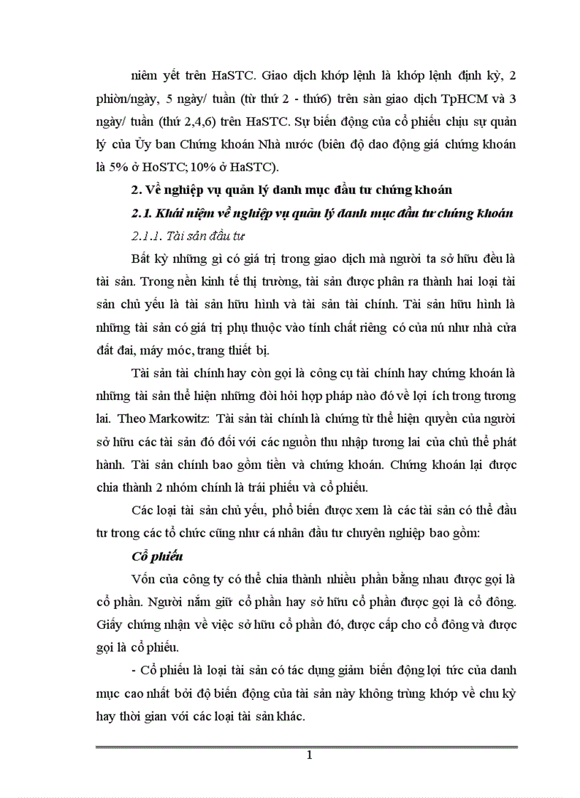 image for page Áp dụng các công cụ toán tài chính vào việc quản lý danh mục đầu tư và ứng dụng trong thị trường chứng khoán Việt Nam