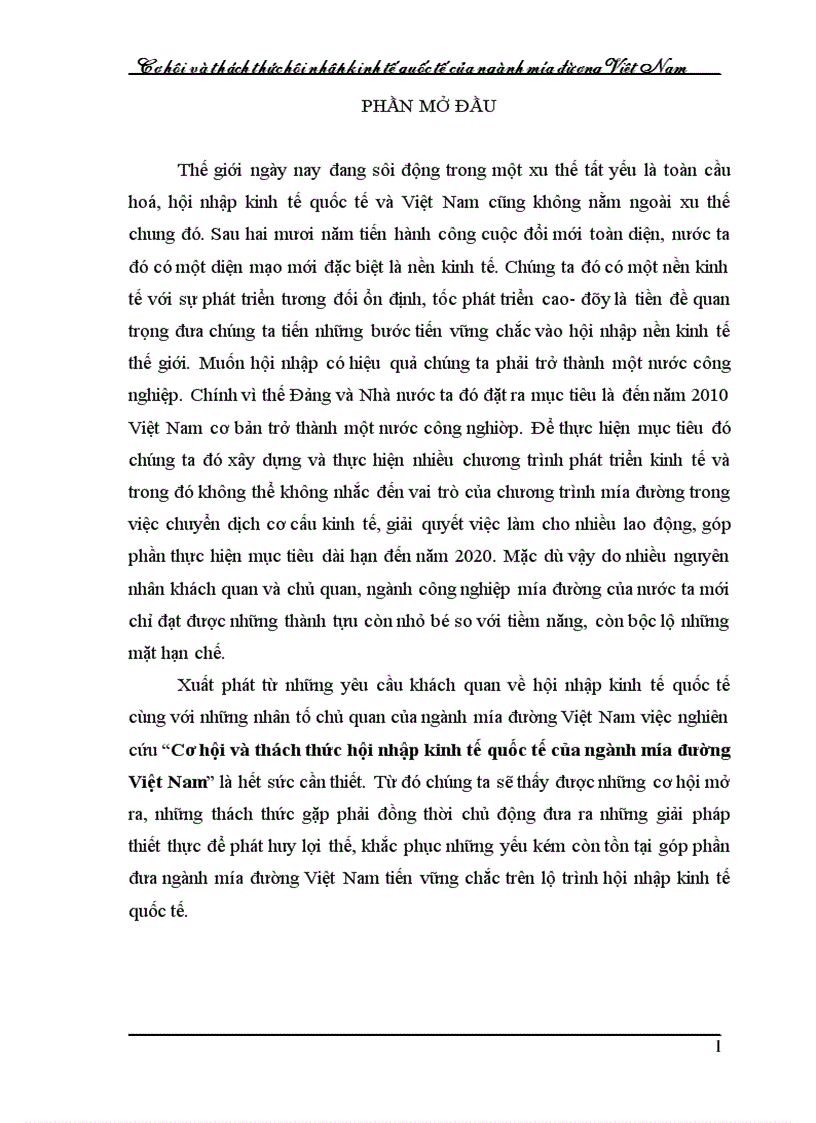 image for page Cơ hội và thách thức hội nhập kinh tế quốc tế của ngành mớa đường Việt Nam 1