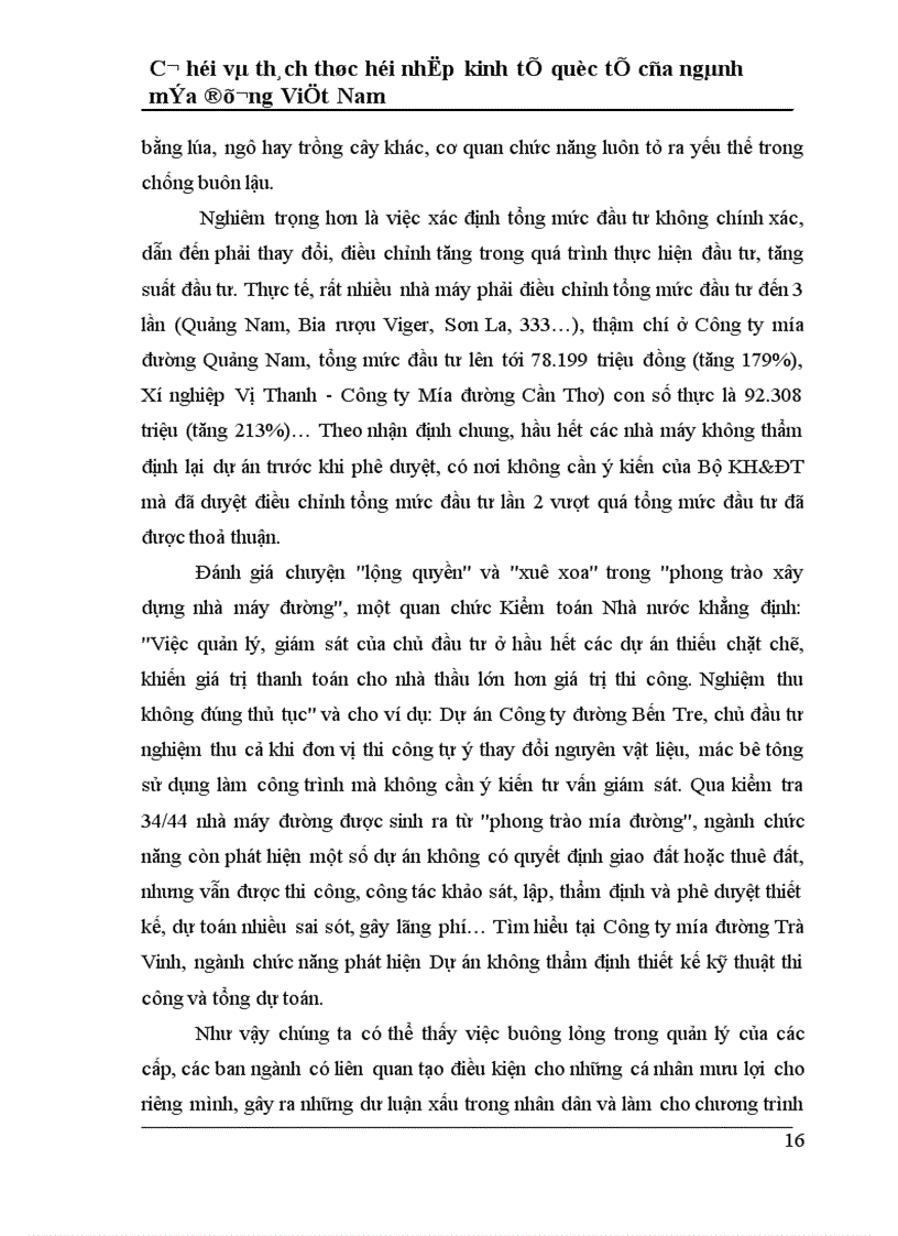 image for page Cơ hội và thách thức hội nhập kinh tế quốc tế của ngành mớa đường Việt Nam 1