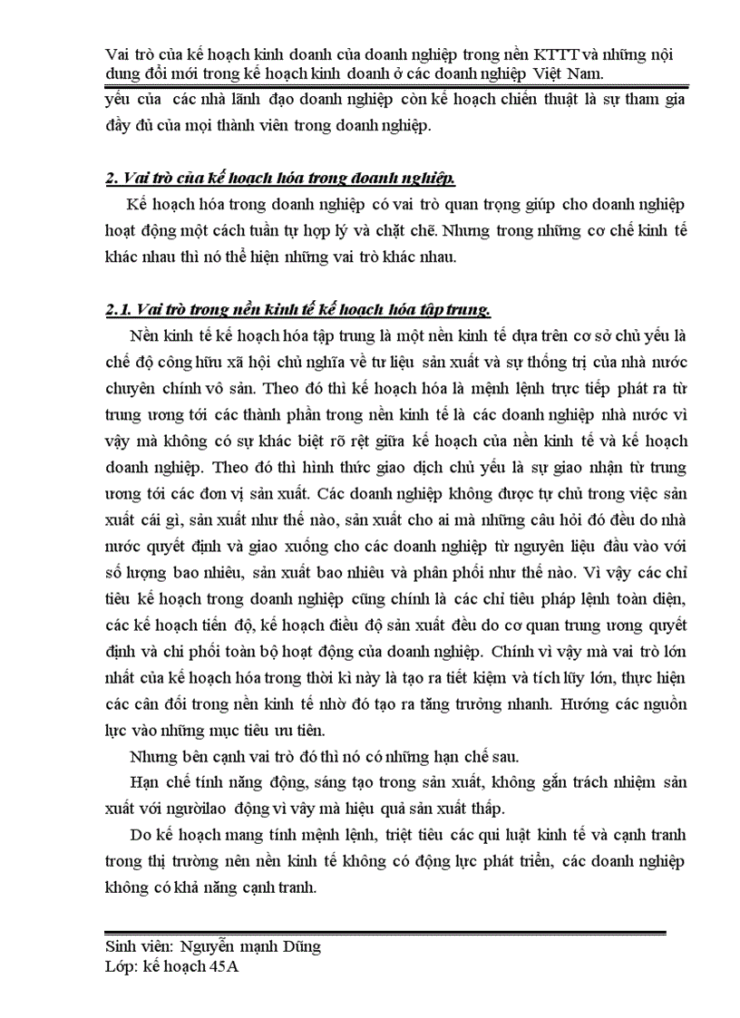image for page Vai trò của kế hoạch kinh doanh của doanh nghiệp trong nền KTTT và những nội dung đổi mới trong kế hoạch kinh doanh ở các doanh nghiệp Việt Nam 1