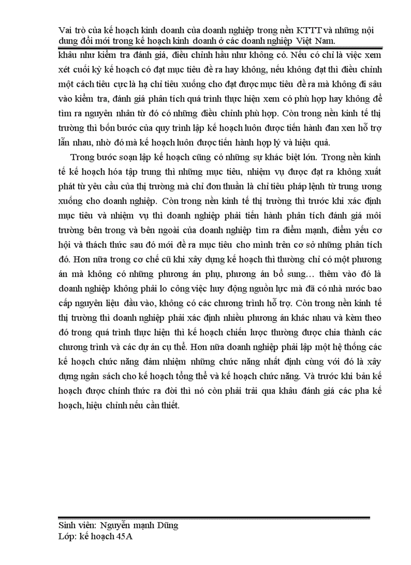 image for page Vai trò của kế hoạch kinh doanh của doanh nghiệp trong nền KTTT và những nội dung đổi mới trong kế hoạch kinh doanh ở các doanh nghiệp Việt Nam 1