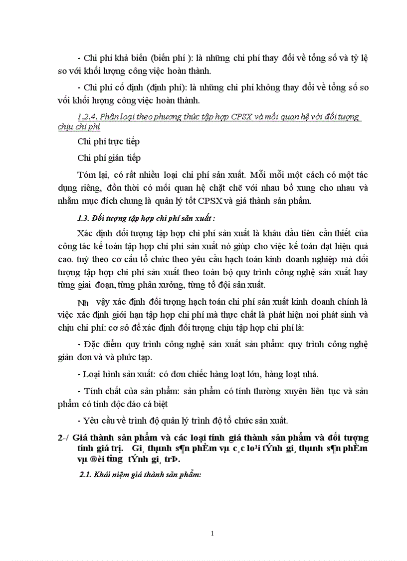 image for page Cơ sở lựa chọn và trình tự hạch toán các phương pháp tập hợp chi phí và tính giá thành sản phẩm 1
