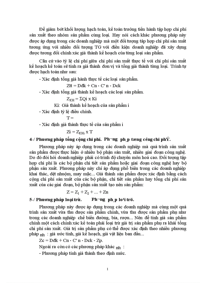 image for page Cơ sở lựa chọn và trình tự hạch toán các phương pháp tập hợp chi phí và tính giá thành sản phẩm 1