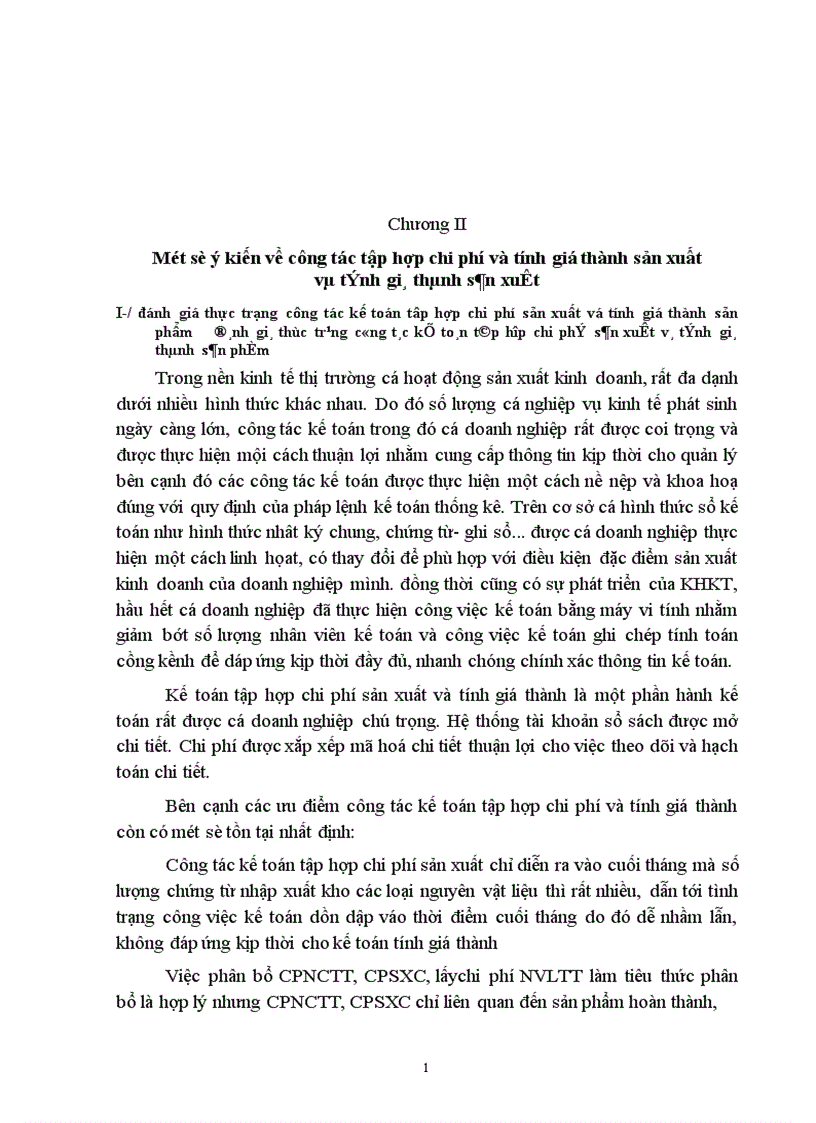 image for page Cơ sở lựa chọn và trình tự hạch toán các phương pháp tập hợp chi phí và tính giá thành sản phẩm 1