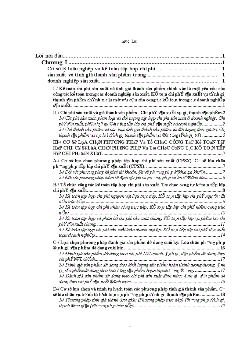 image for page Cơ sở lựa chọn và trình tự hạch toán các phương pháp tập hợp chi phí và tính giá thành sản phẩm 1