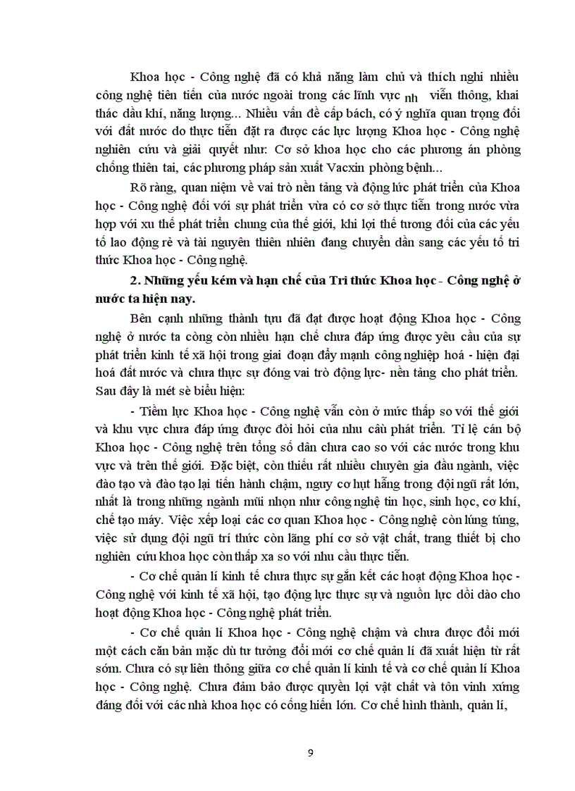 image for page Vai trò của tri thức khoa học trong công cuộc đổi mới của Việt Nam