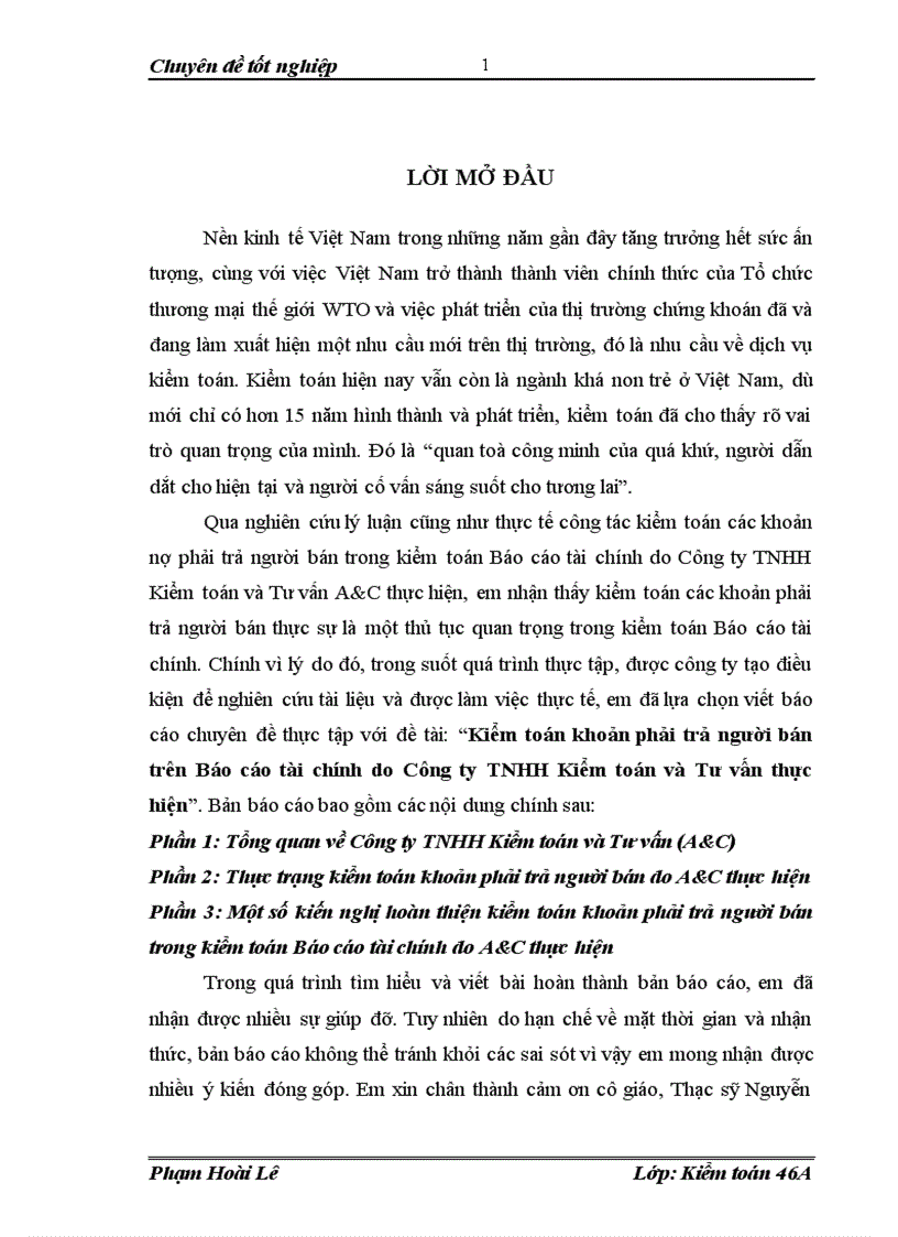 image for page Kiểm toán khoản phải trả người bán trên Báo cáo tài chính do Công ty TNHH Kiểm toán và Tư vấn thực hiện 1