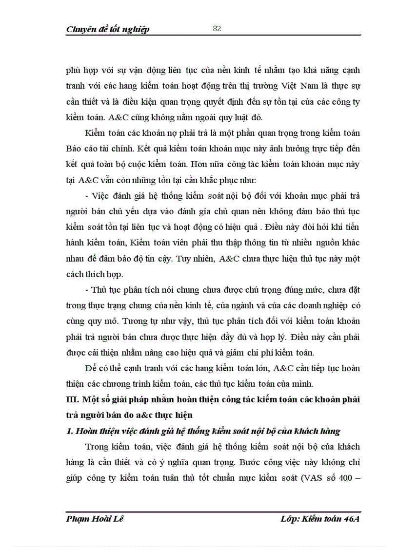 image for page Kiểm toán khoản phải trả người bán trên Báo cáo tài chính do Công ty TNHH Kiểm toán và Tư vấn thực hiện 1