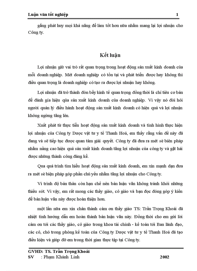 image for page Lợi nhuận và một số biện pháp chủ yếu nhằm tăng lợi nhuận ở Công ty Dược vật tư Y tế Thanh Hoá 1