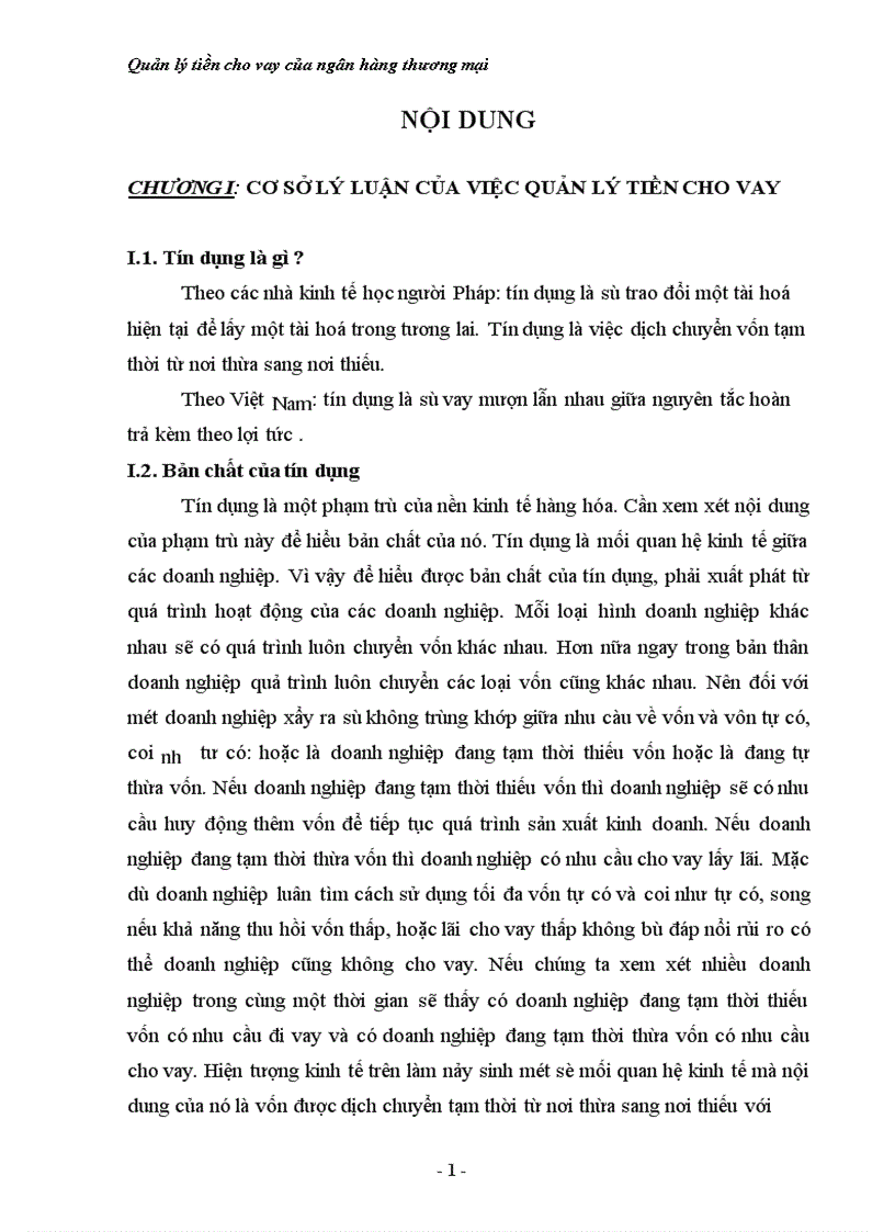 image for page Một số vấn đề về quản lý tiền cho vay của các ngân hàng thương mại ở Việt Nam hiện nay