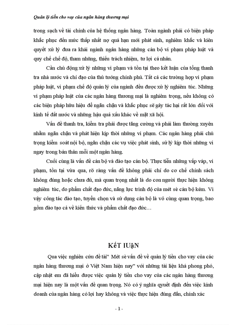 image for page Một số vấn đề về quản lý tiền cho vay của các ngân hàng thương mại ở Việt Nam hiện nay