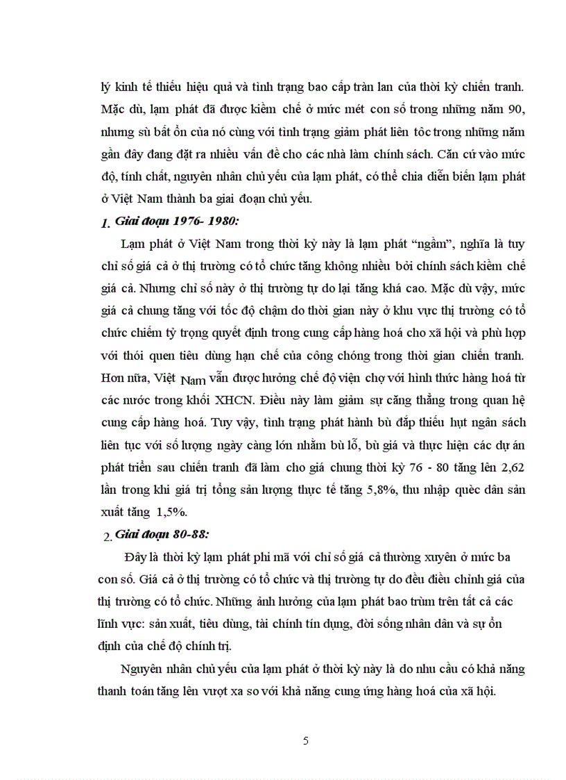 image for page Thực trạng lạm phát ở Việt Nam