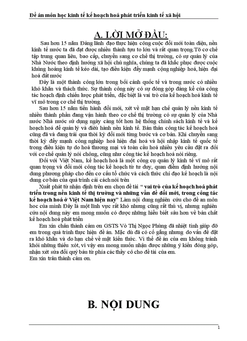 image for page Vai trò của kế hoạch hoá phát triển trong nền kinh tế thị trường và những vấn đề đổi mới trong công tác kế hoạch hoá ở Việt Nam hiện nay