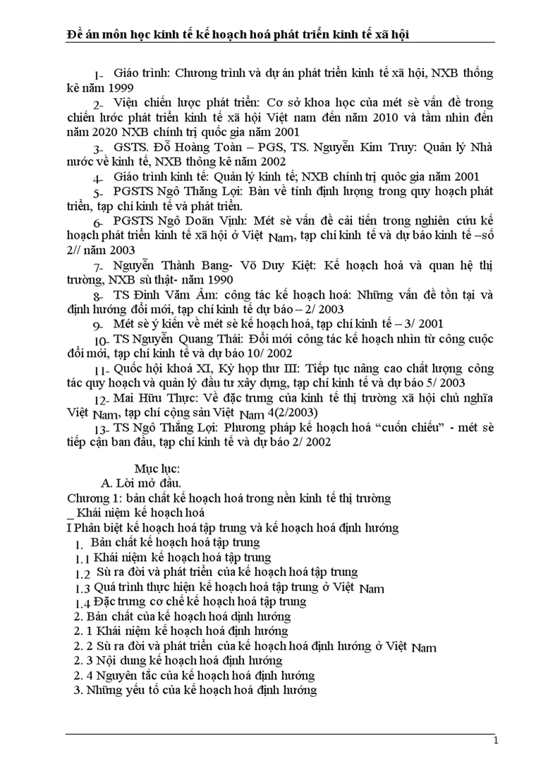 image for page Vai trò của kế hoạch hoá phát triển trong nền kinh tế thị trường và những vấn đề đổi mới trong công tác kế hoạch hoá ở Việt Nam hiện nay