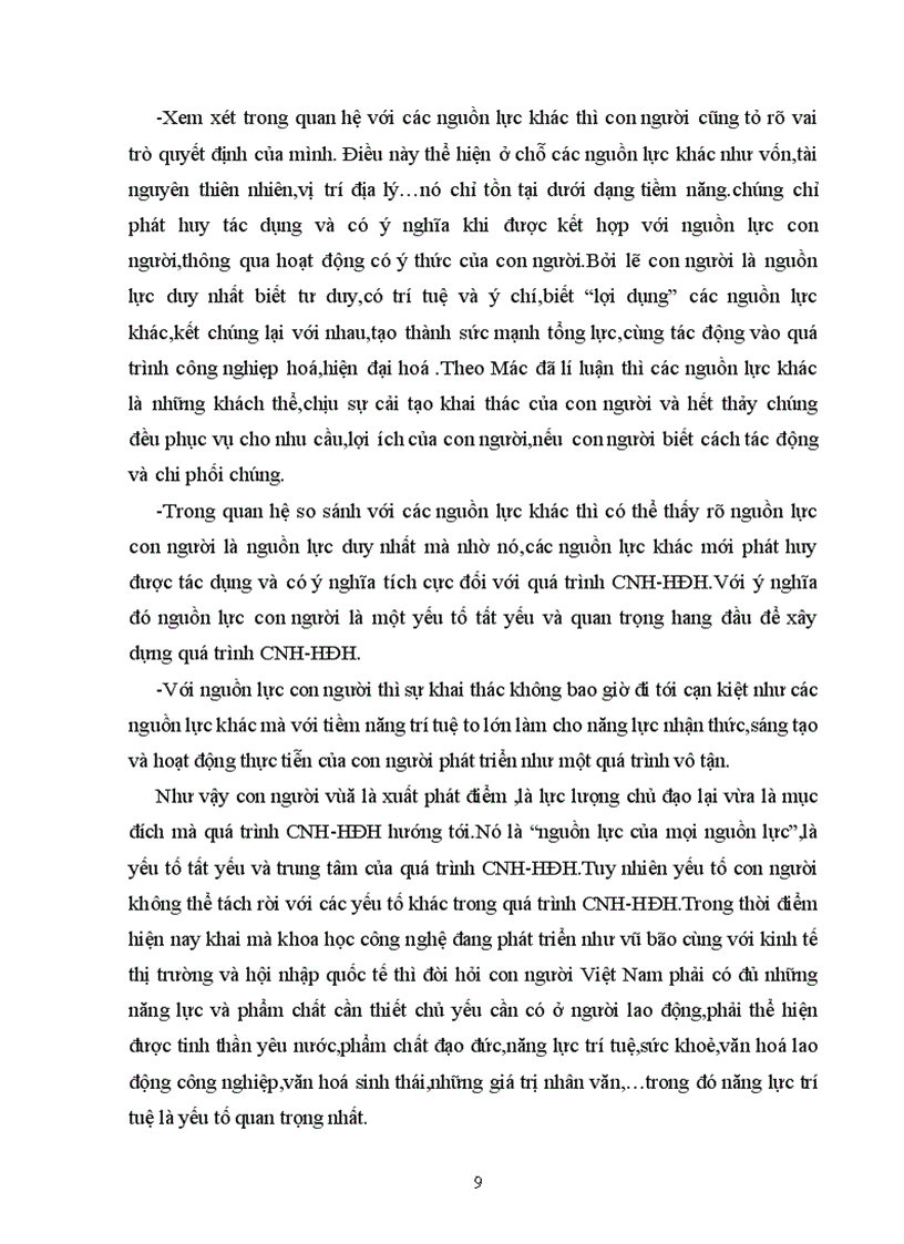 image for page Vai trò của nguồn lực con người và các giải pháp nhằm phát huy vai trò của con người trong thời kì công nghiệp hoá hiện đại hoá 1