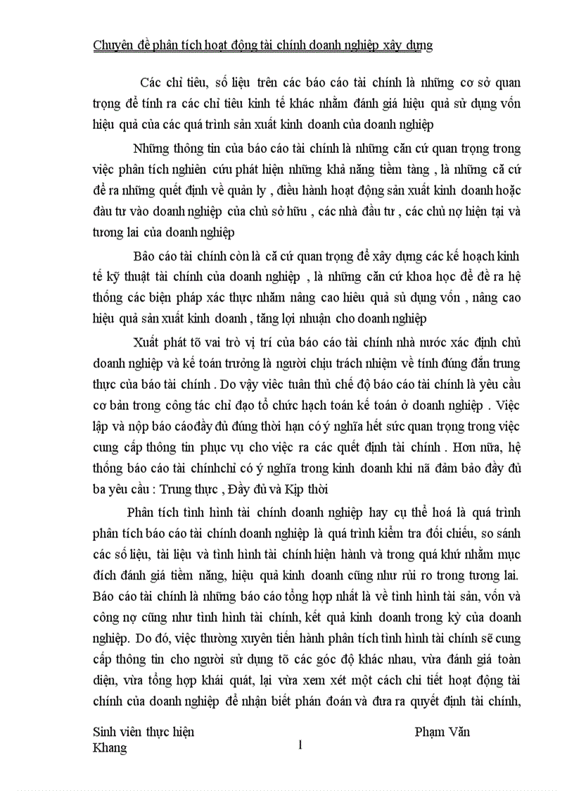 image for page Phân tích tình hình tài chính của Công ty Công trình và Thiết bị vật tư 1