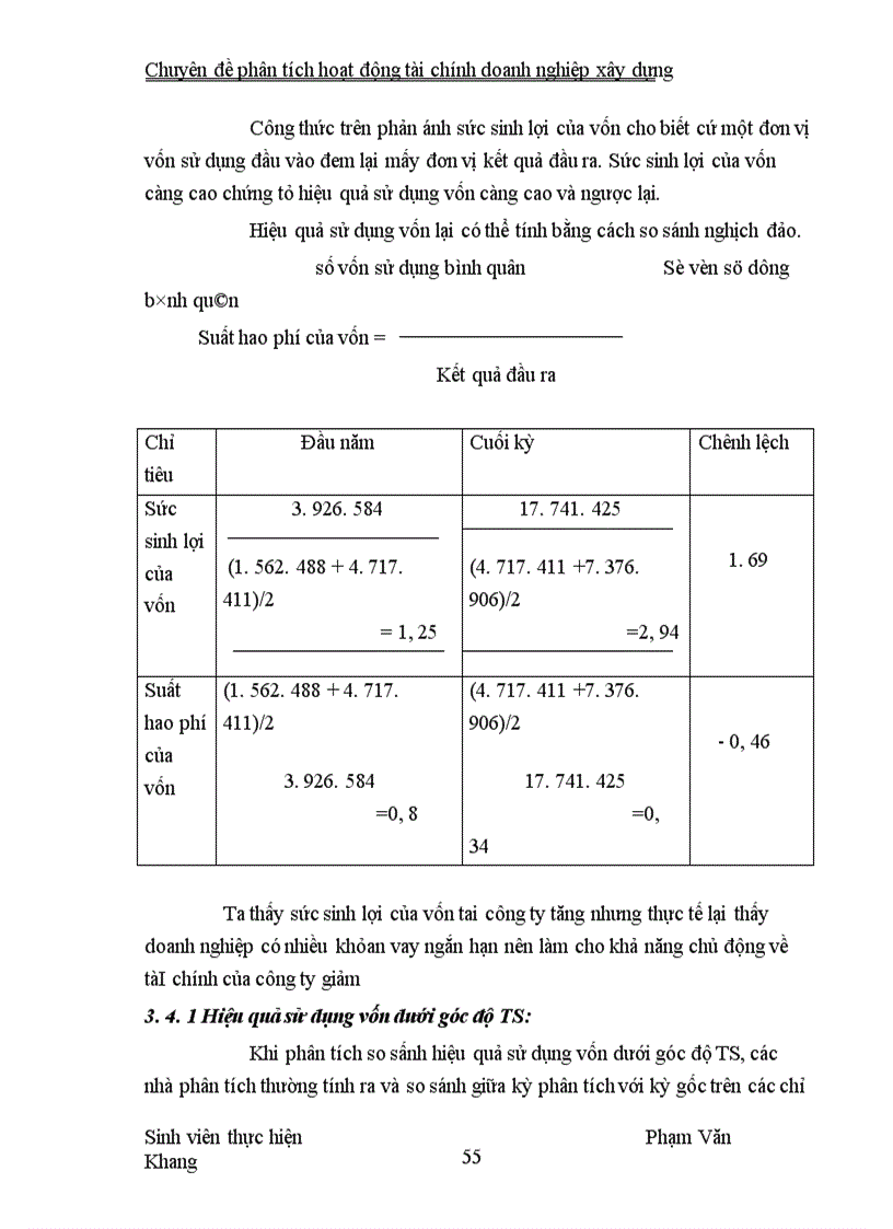 image for page Phân tích tình hình tài chính của Công ty Công trình và Thiết bị vật tư 1